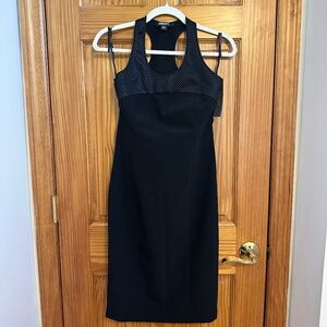 NWT 2014 DKNY Racerback Midi Dress Color Black Size 2